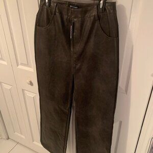 NWT - Ladies Black Leather Pants!